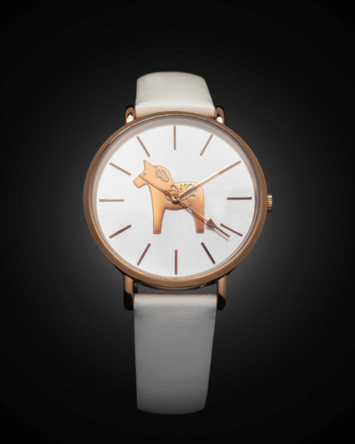 DALAWATCH ROSE / SILVER AND WHITE LEATER STRAP