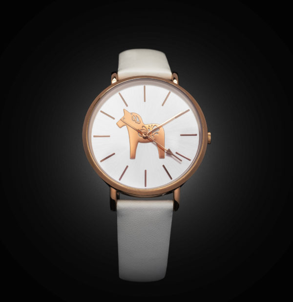 DALAWATCH ROSE / SILVER AND WHITE LEATER STRAP