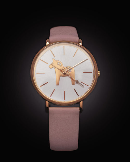 DALAWATCH ROSE & W LEATHER STRAP