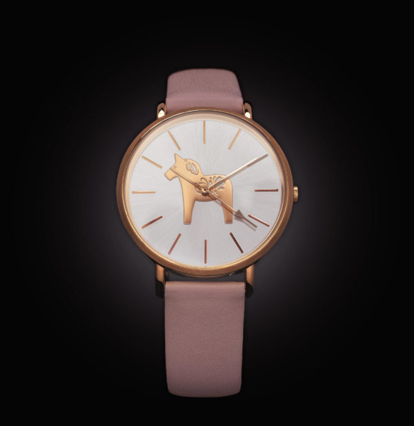 DALAWATCH ROSE & W LEATHER STRAP