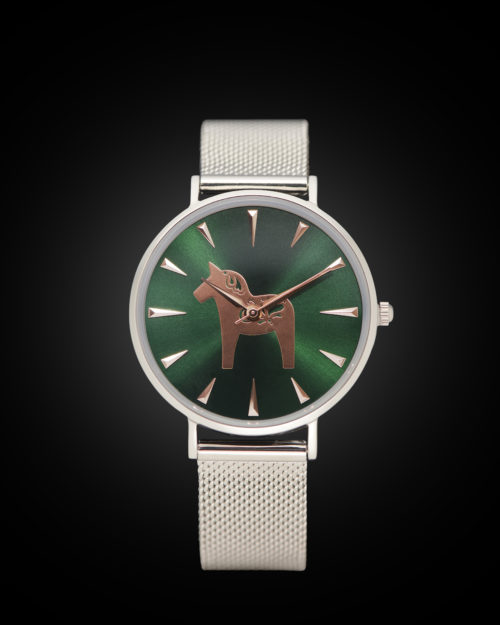 DALAWATCH S/STEEL CASE, GREEN DIAL WITH S/STEEL BRACE
