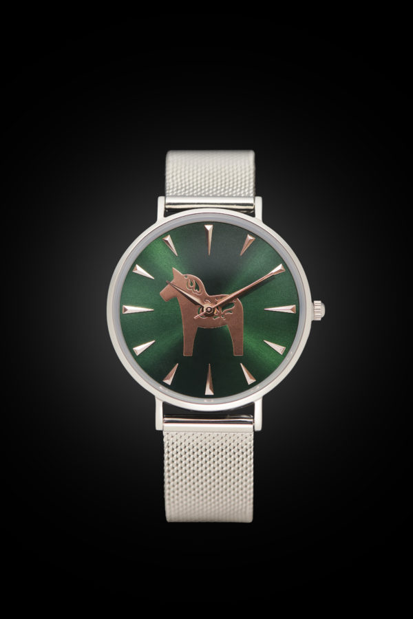 DALAWATCH S/STEEL CASE, GREEN DIAL WITH S/STEEL BRACE