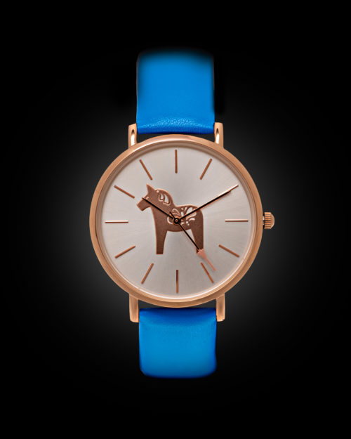 DALAWATCH CLEAR BLUE & ROSÉ WITH SILVER DIAL