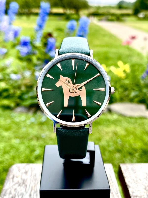 DALAWATCH SILVER - W.FOREST GREEN LEATHER STRAP - Bild 2